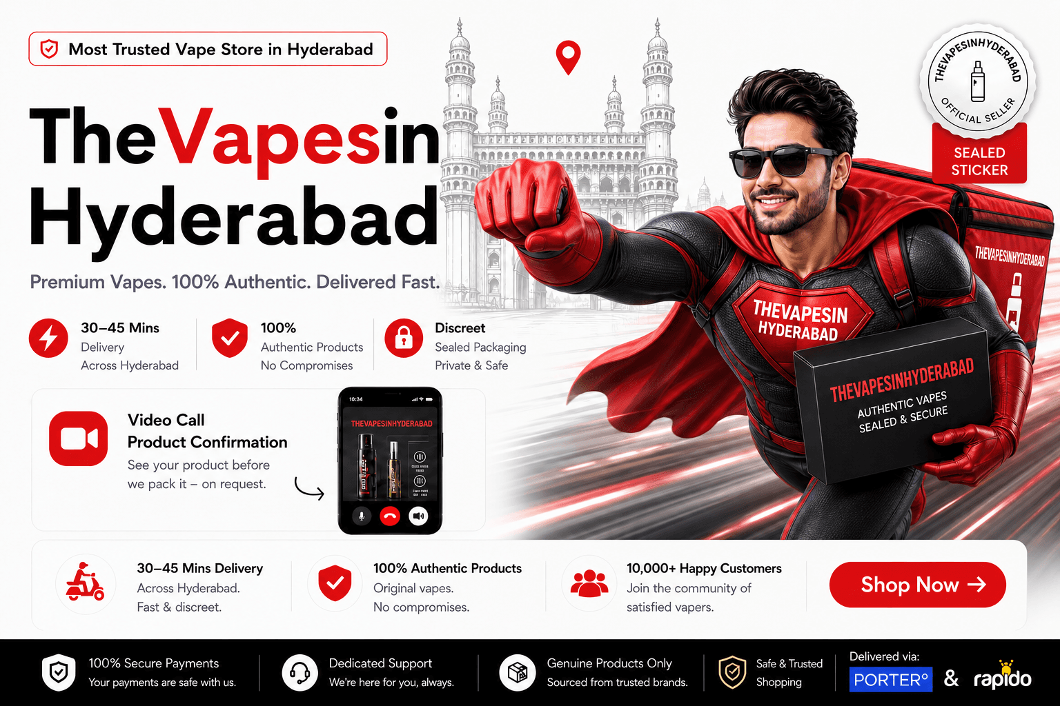 Vapes in Hyderabad — All Top Brands. Authorised Seller. Certificate of Authenticity. 100% Original.